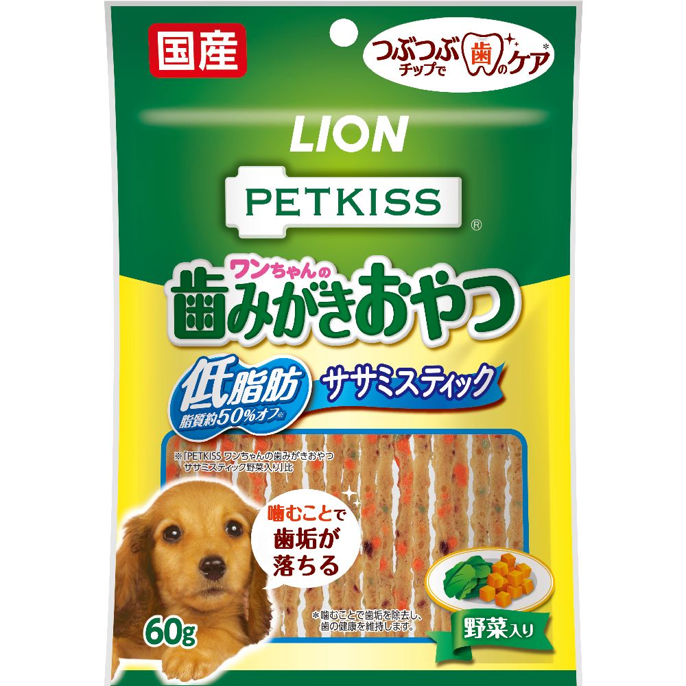 Lion Pet PETKISS Low-Fat Chicken and Vegetable Dental Chews for Dogs 60g