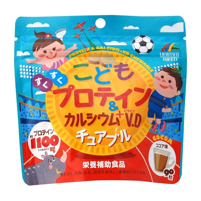 Unimat Riken Kids Protein & Calcium + V.D 90 Tablets