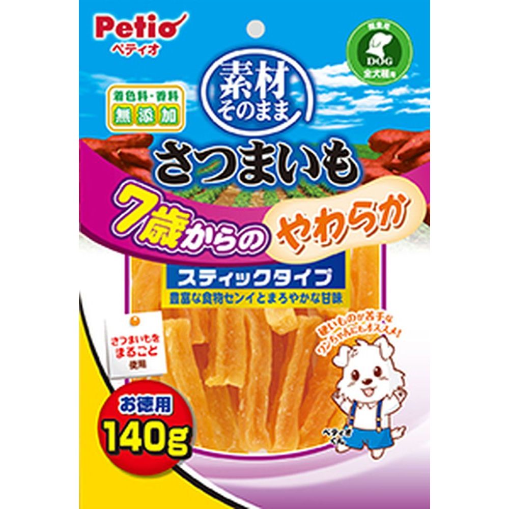 Petio Natural Sweet Potato Soft Stick Type for Dogs 7 Years and Older 140g