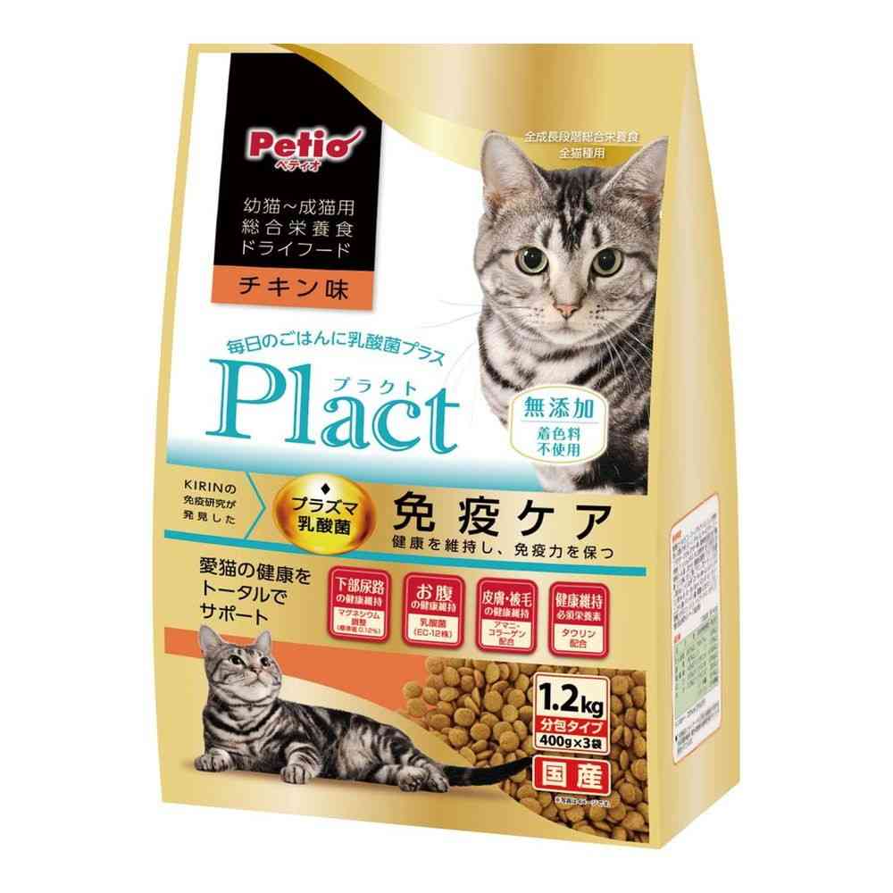 Petio Plact Cat Dry Food Kitten to Adult Cat Chicken Flavor 1.2kg