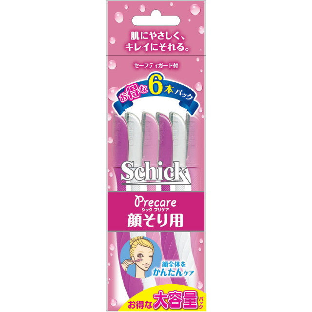 Schick L Disposable Face & Eyebrow Razors 6 Pack
