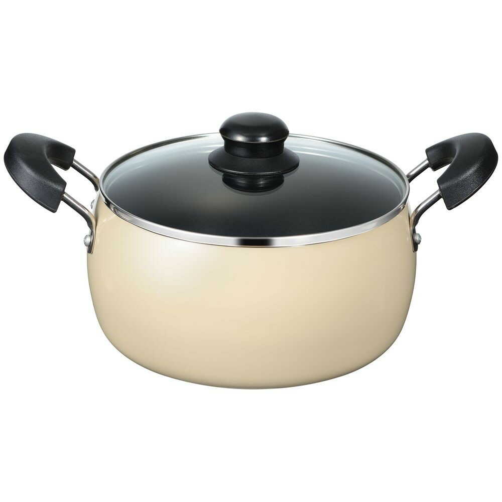 Wahei Freiz Colouge IH Compatible Double Handle Pot 22cm Beige