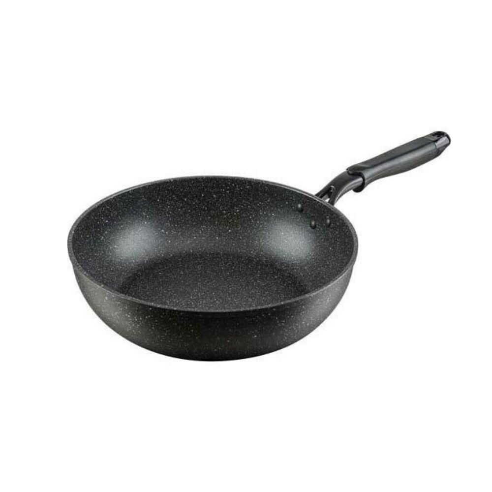 Wahei Freiz Double Marble α Stir Fry Pan 28cm Black