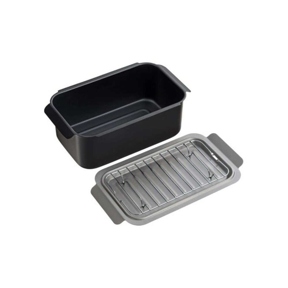 Wahei Freiz Poko Frit IH Square Frying Pan with Mesh Black