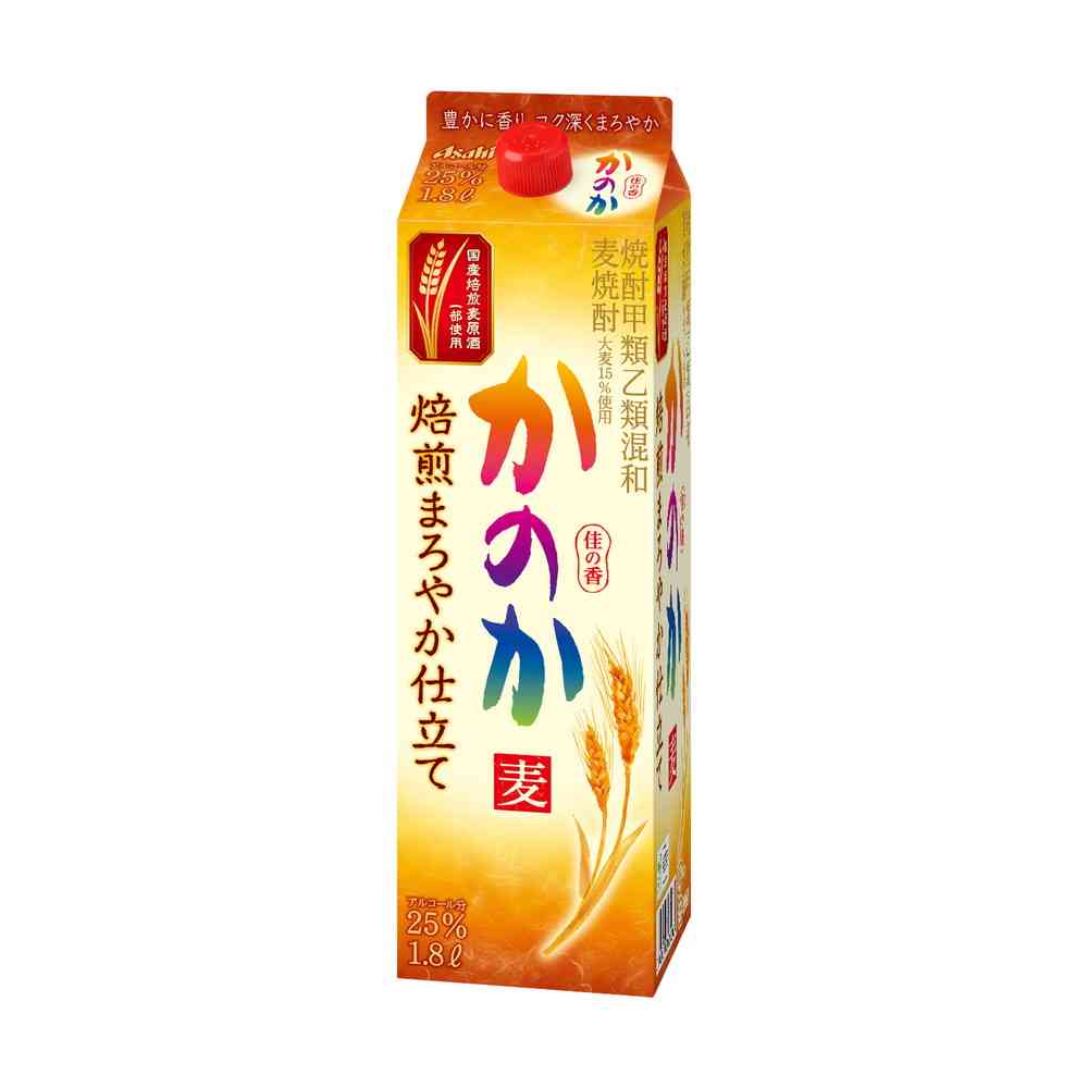 Asahi Kanoka Barley Shochu Roasted Mellow Style 25% Paper Pack 1800ml