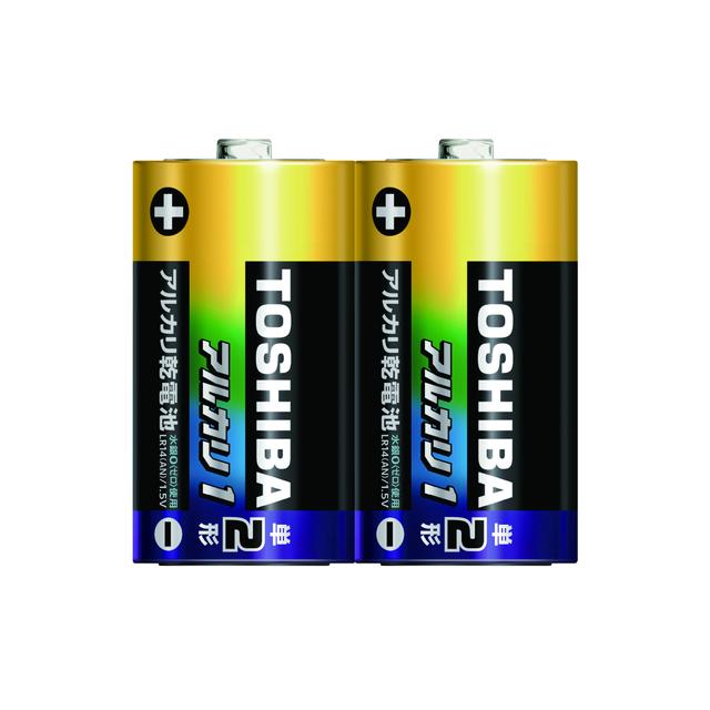 Toshiba Alkaline Dry Battery Alkaline 1 Size D 2-Pack