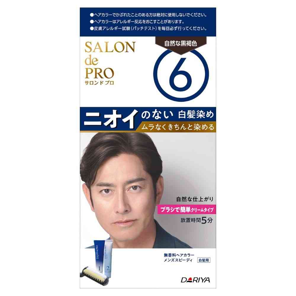 [Quasi-drug] Dariya Salon de Pro Fragrance-Free Hair Color Men's Speedy (Gray Hair) 6 (Natural Black Brown) 40g + 40g