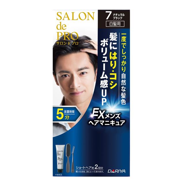 Dariya Salon de Pro EX Men's Hair Manicure (Gray Hair) 7 <Natural Black>