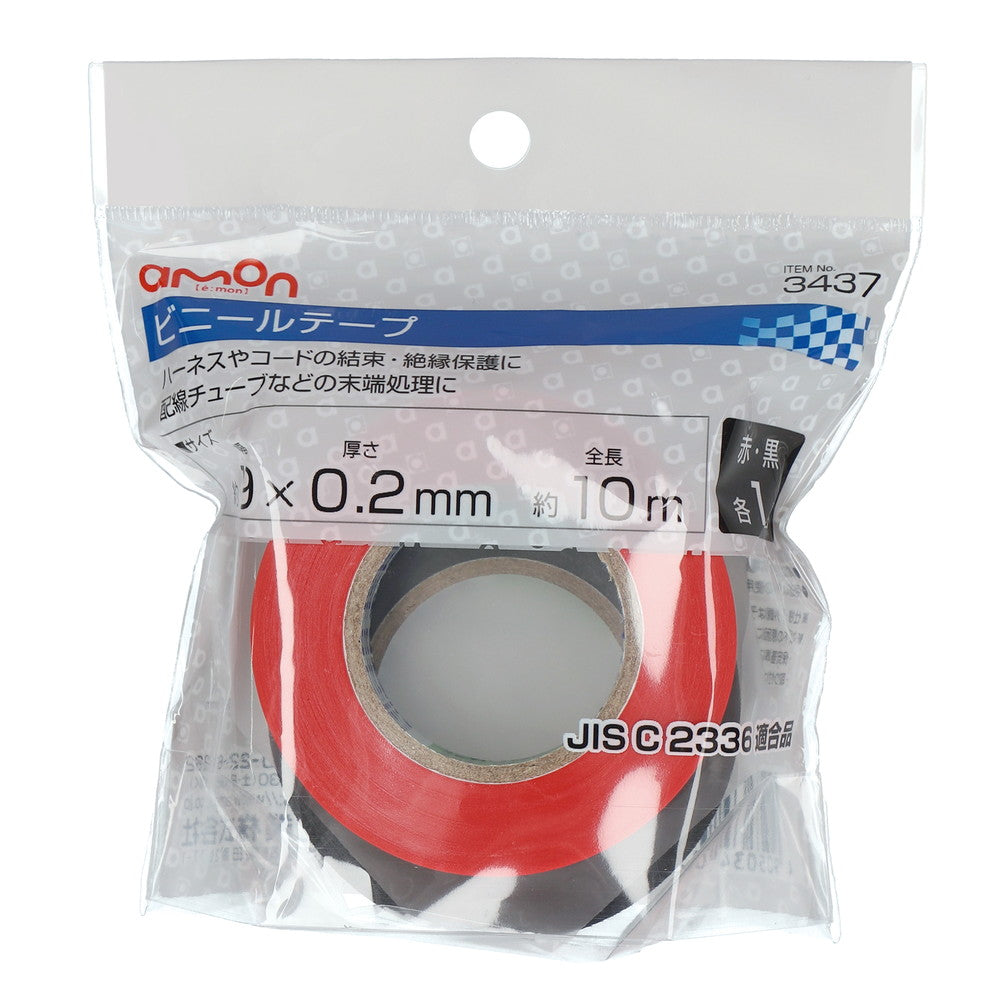 Amon Vinyl Tape 3437 Red/Black - Each 1 Piece