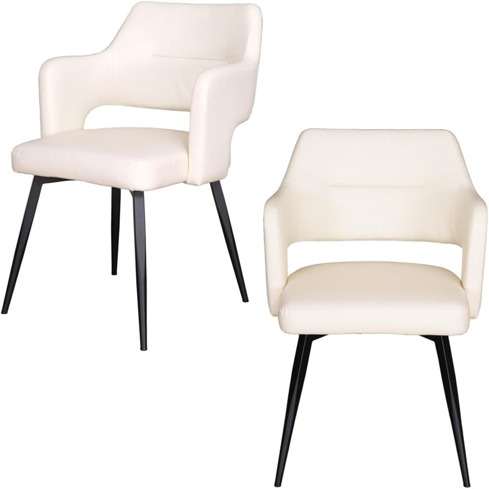 Olbia Dining Chair Fixed White Set of 2