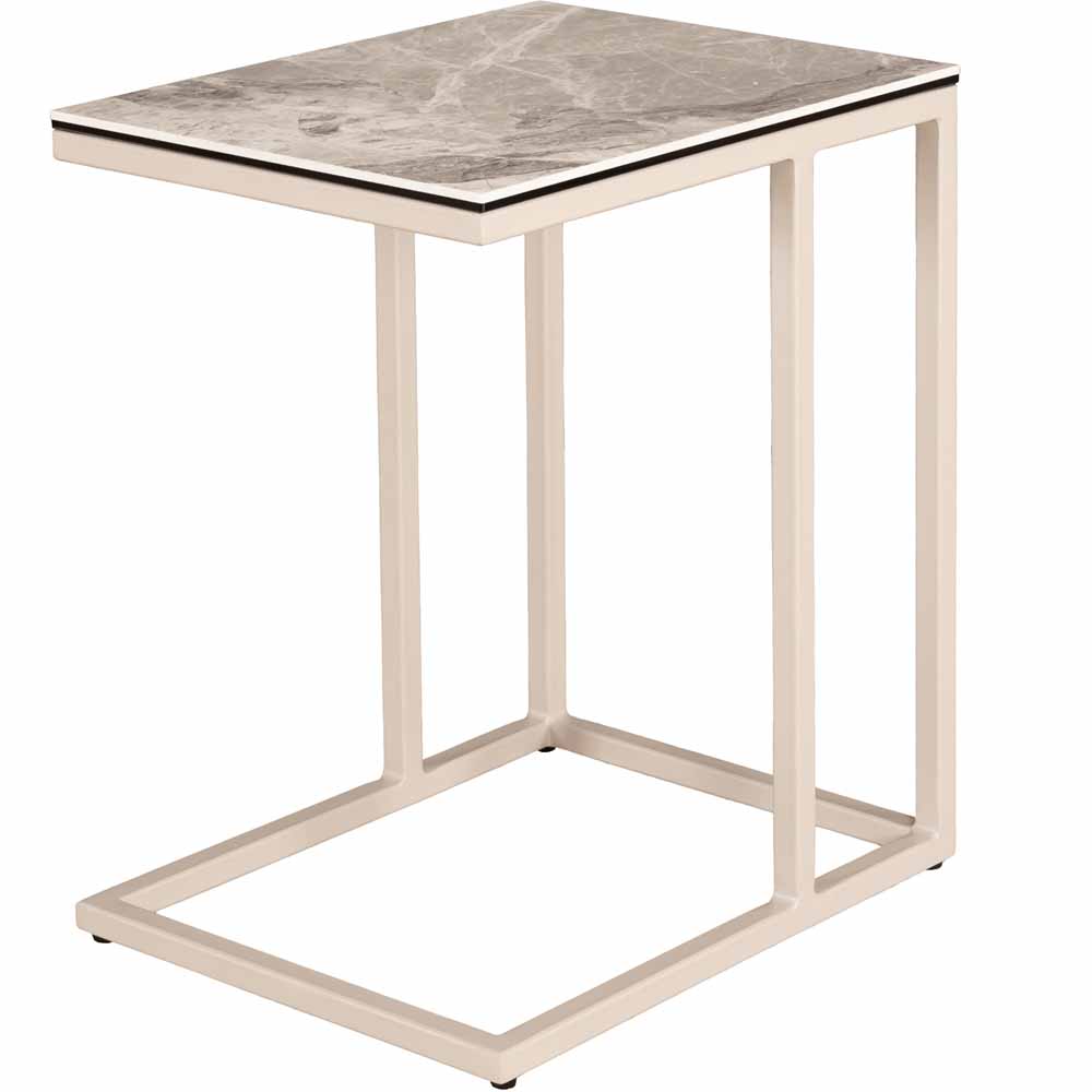 Asti Side Table Ceramic Urban White