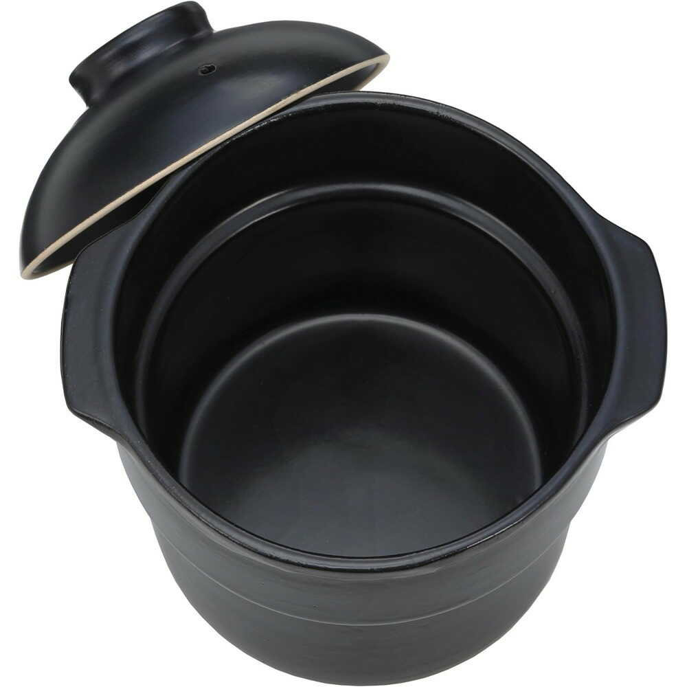 Microwave Cooking Clay Pot TETTORI Black BF-DN97-BK