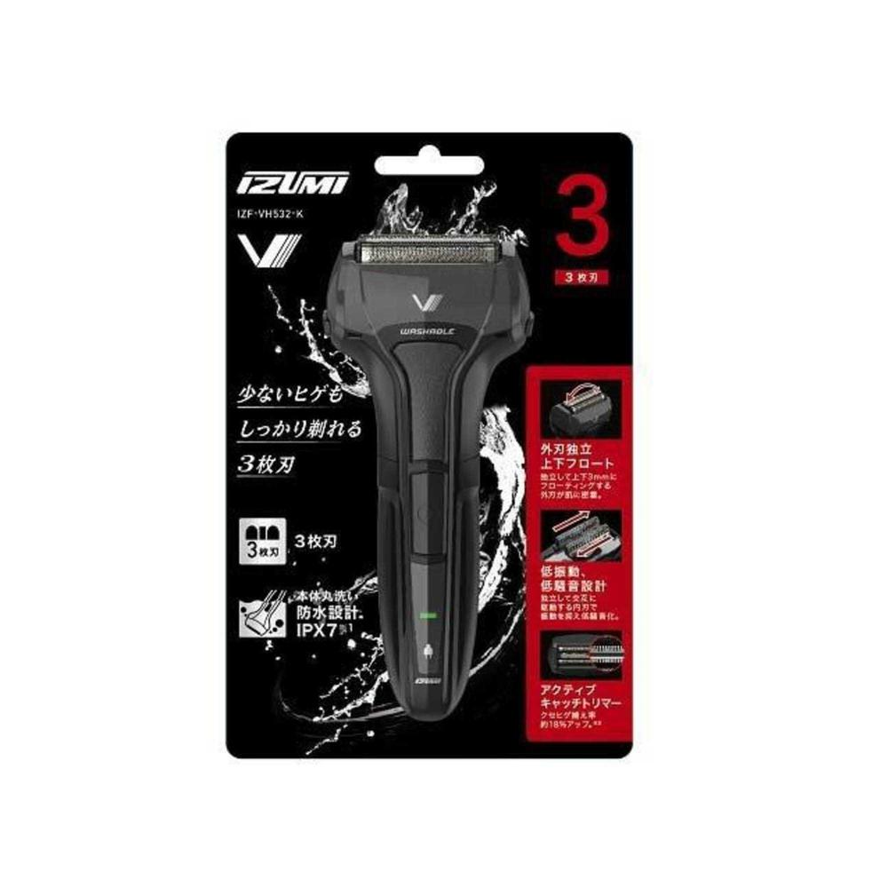 Maxell Rechargeable Foil Shaver 3-Blade USB Washable Black IZF-VH532-K