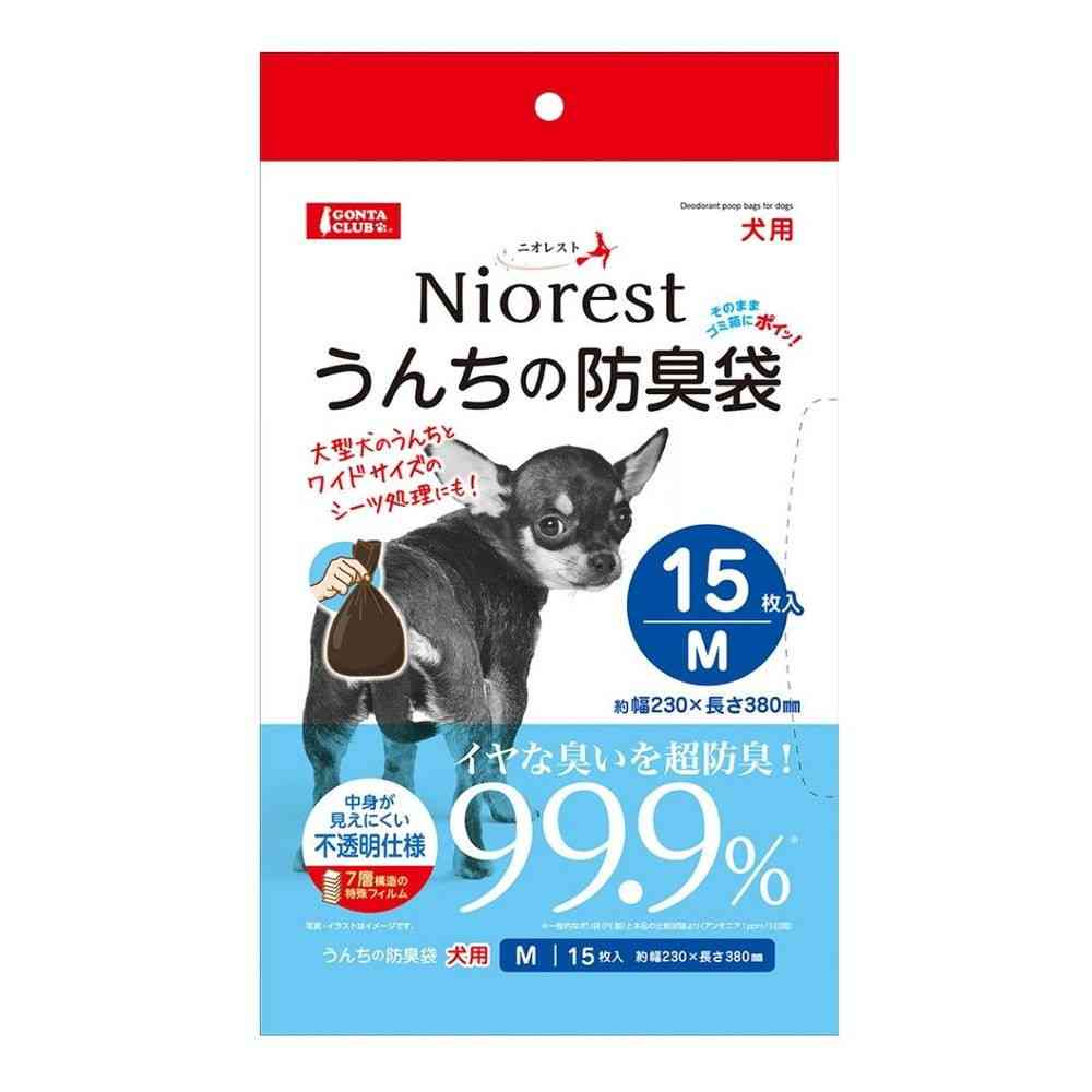 Marukan NioRest Odor-Blocking Bags M for Dogs 15 Sheets