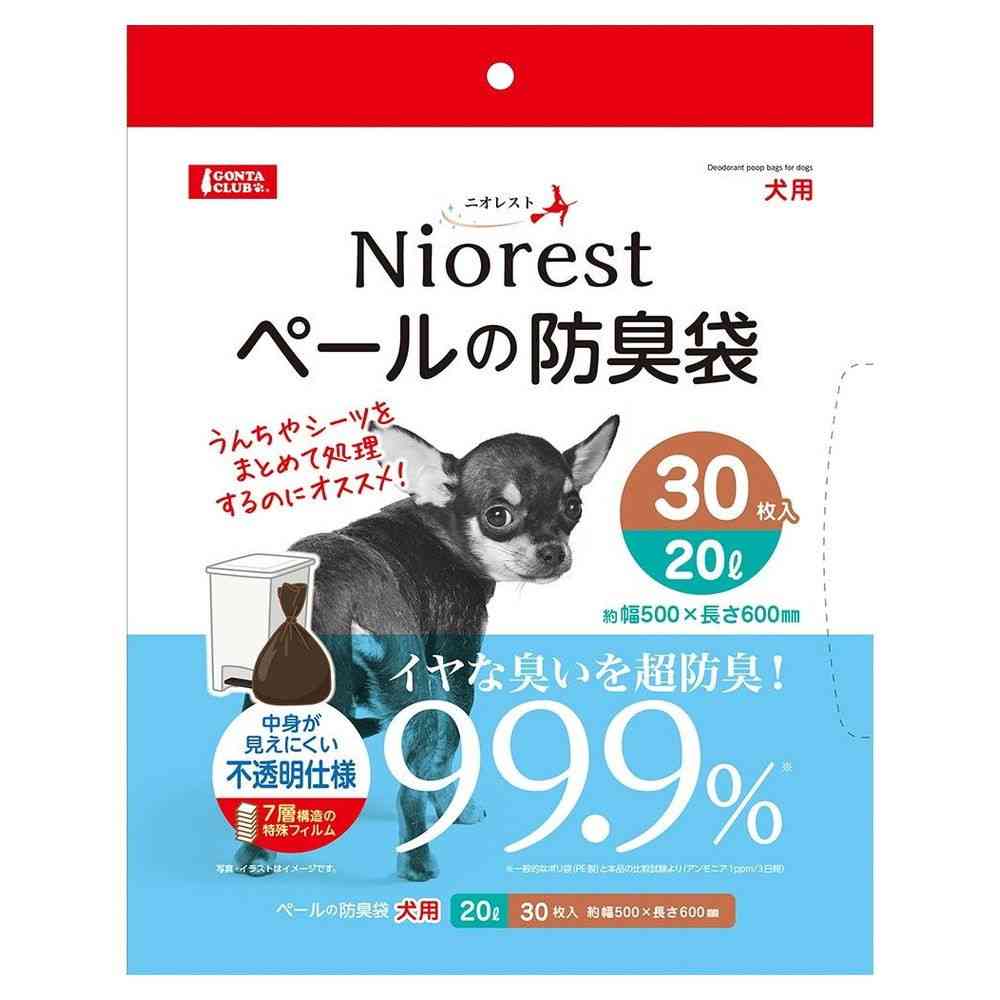 Marukan NioRest Odor-Blocking Bags 20L for Dogs (30 sheets)