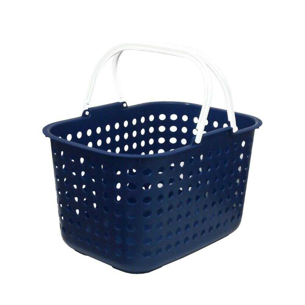 Heiwa Kogyo Dot Basket Shallow Blue