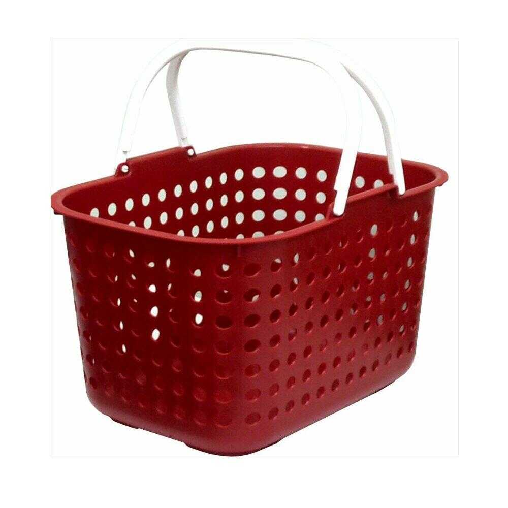Heiwa Kogyo Dot Basket Shallow Red