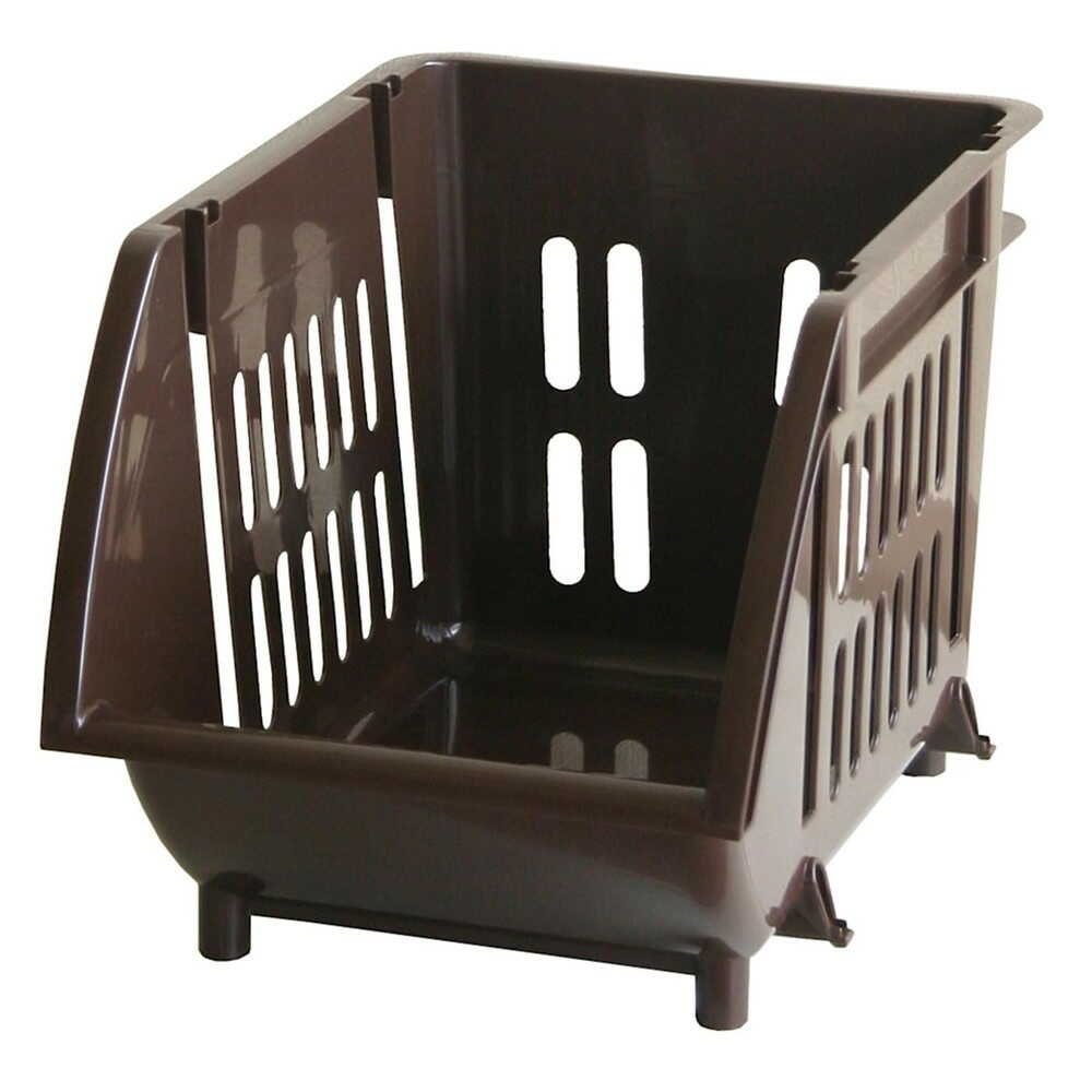 Heiwa Kogyo Stacking Basket Slim Brown