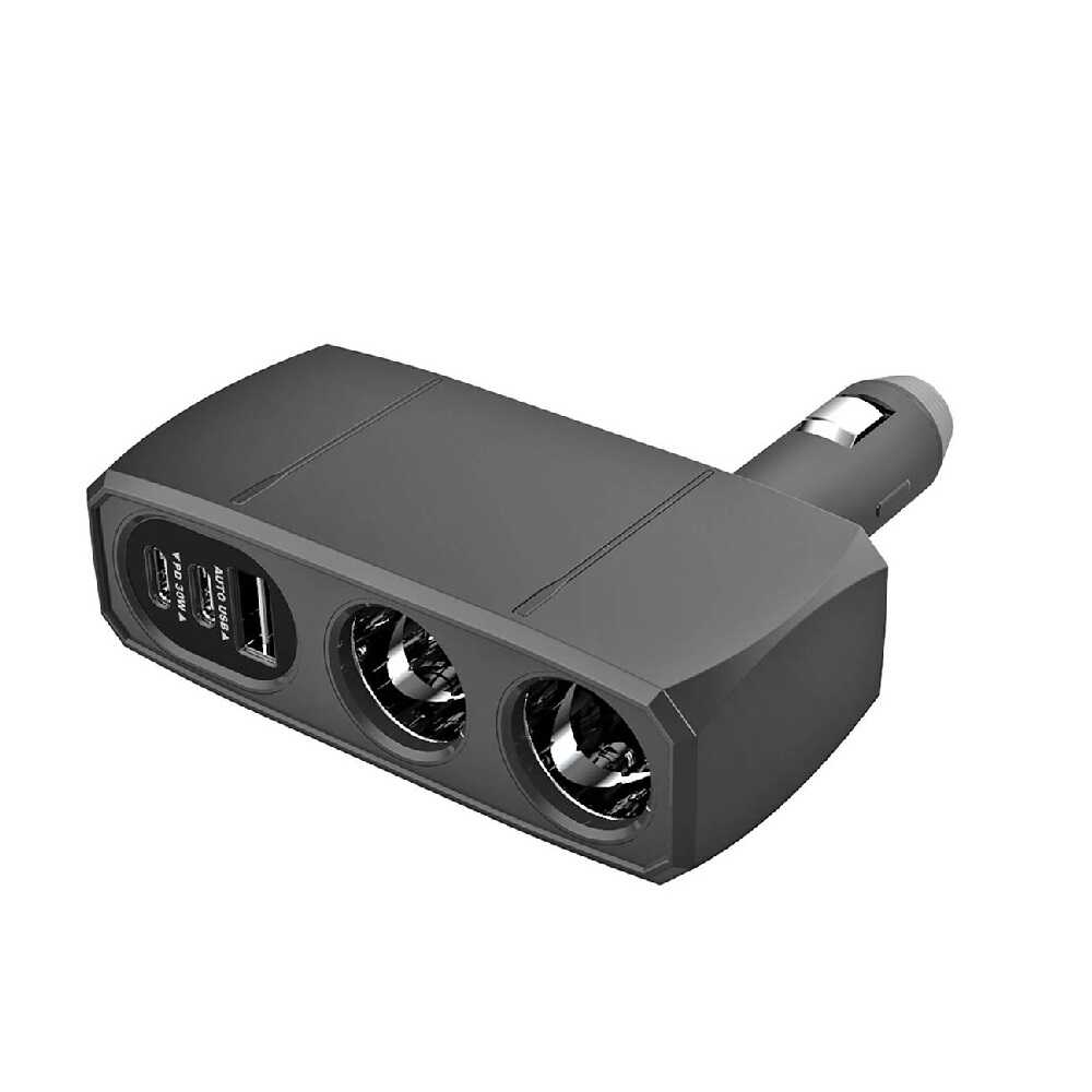 Kashimura 2-Outlet Direct Socket 2PD30W / Reversible USB Auto Detection KX239