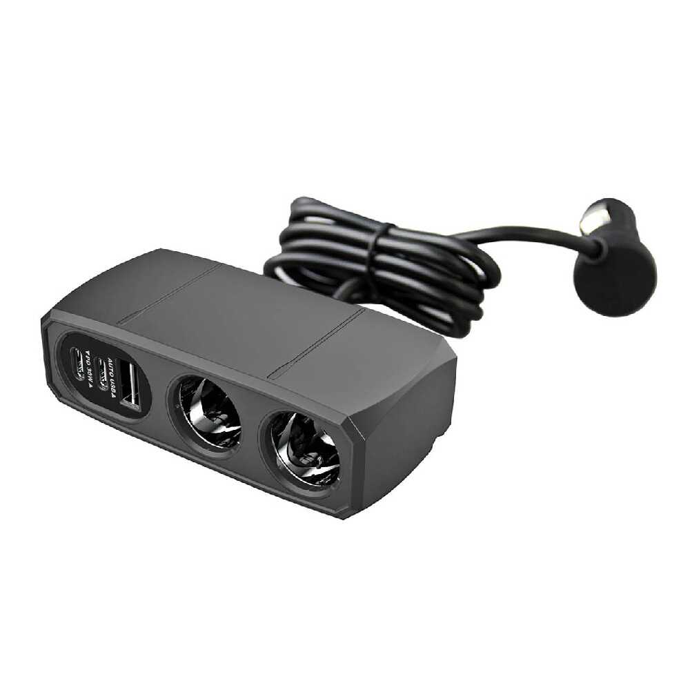 Kashimura 2-Outlet Separate Socket 2PD30W / Reversible USB Auto Detection KX240