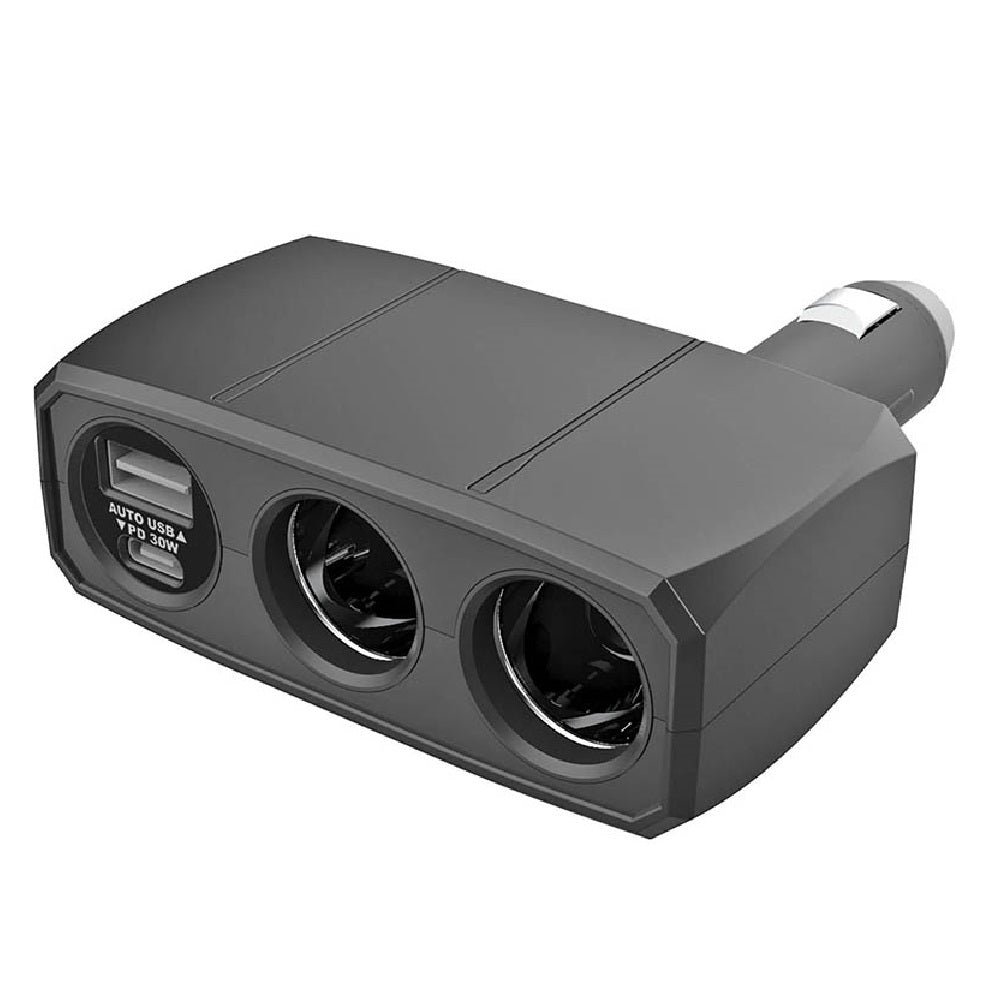 Kashimura 2-Outlet Direct Socket PD30W/Reversible USB Auto Detection KX246