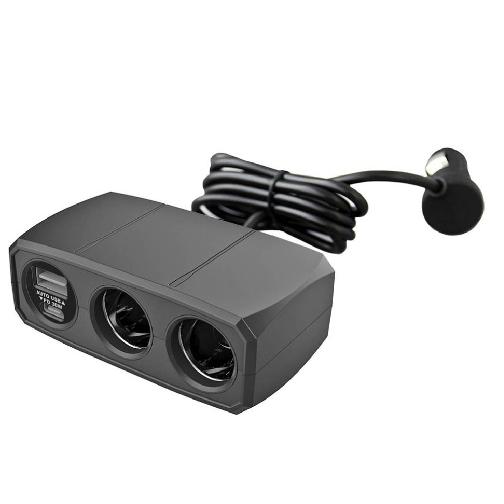 Kashimura 2-Outlet Separate Socket PD30W/Reversible USB Auto Detection KX247