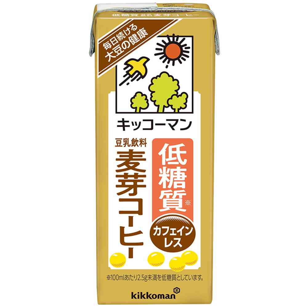 Kikkoman Low-Carb Soy Milk Drink Barley Coffee 200ml