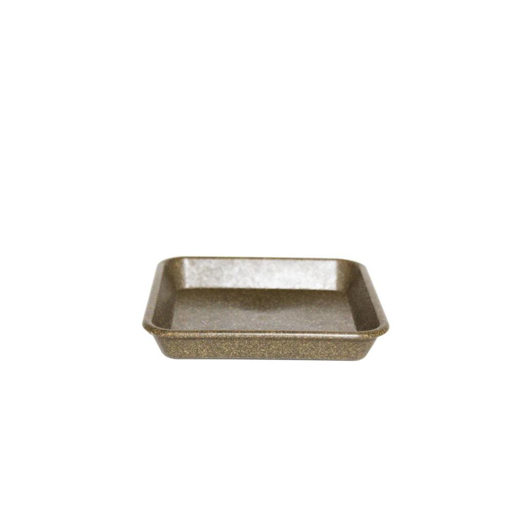welzo Momikku Square Plate Brown 12