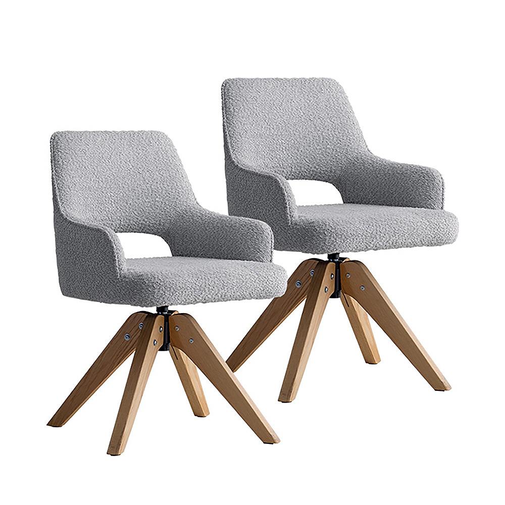 Rotating Dining Chair Oria Set of 2 CH-C5686-2 Gray