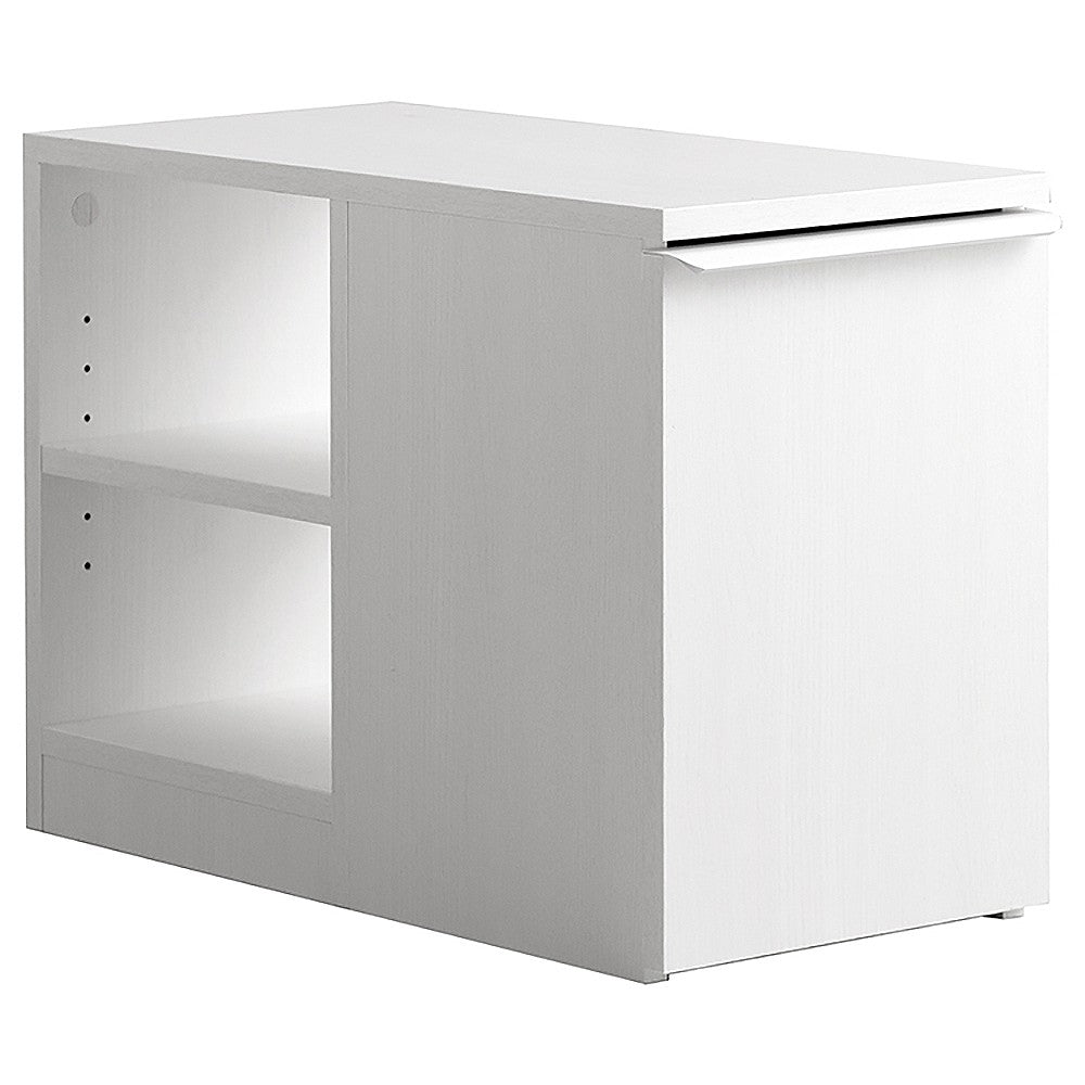 Side Table with Trash Bin NotT DB-3065 White