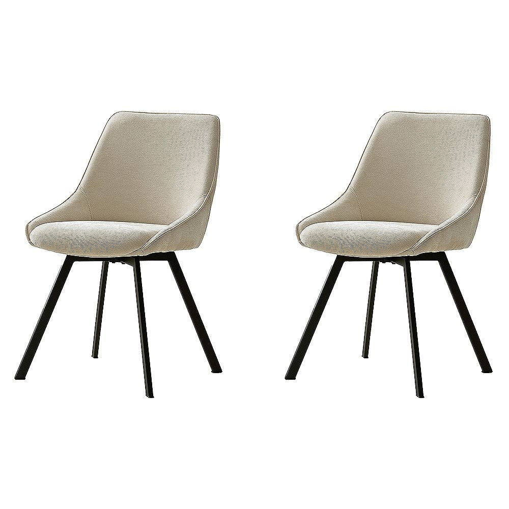 Rotating Chair Hurst 2 pcs CH-A5086-2 Beige Assembly Required
