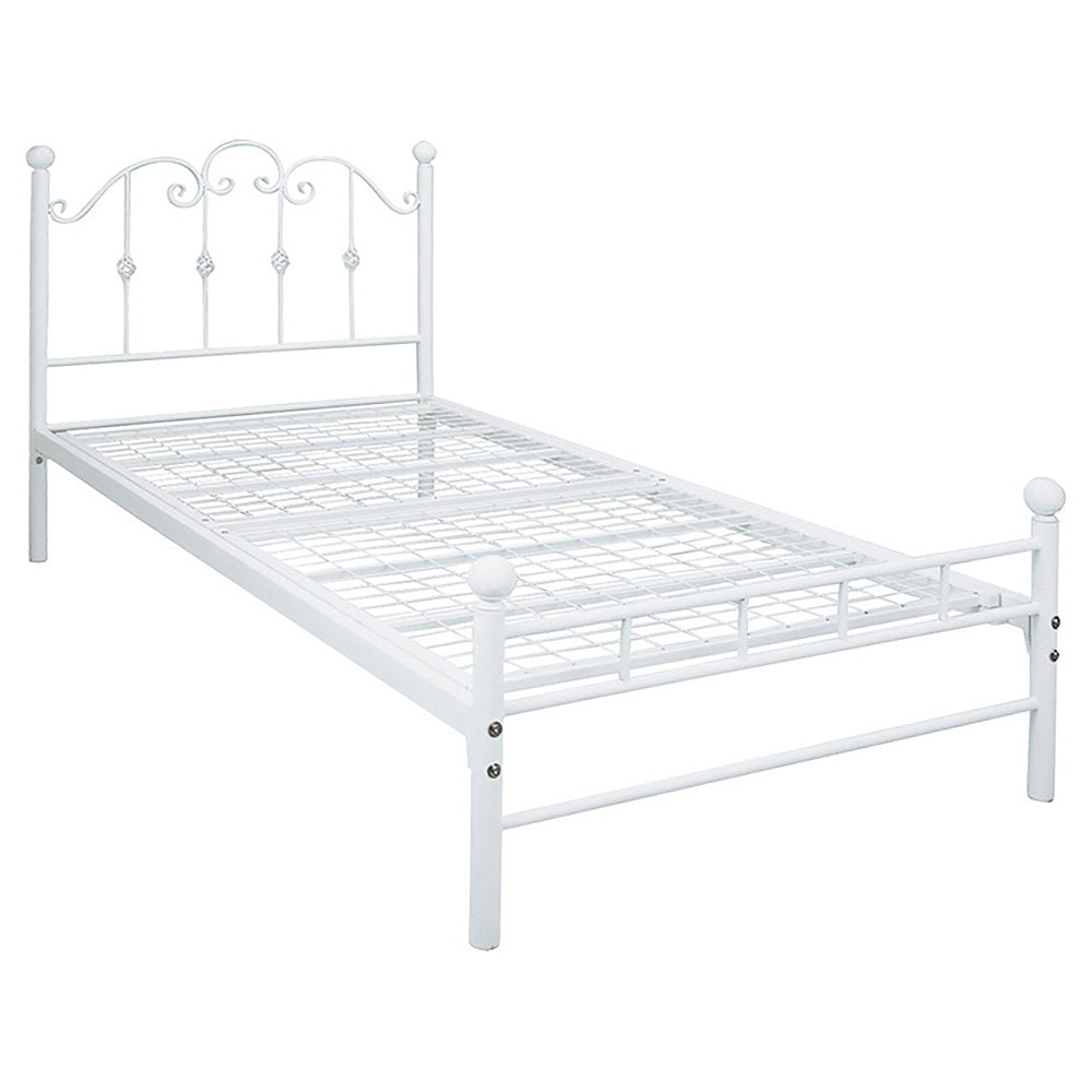 Iron Bed Single BSK-905SS WH (Assembly Required)