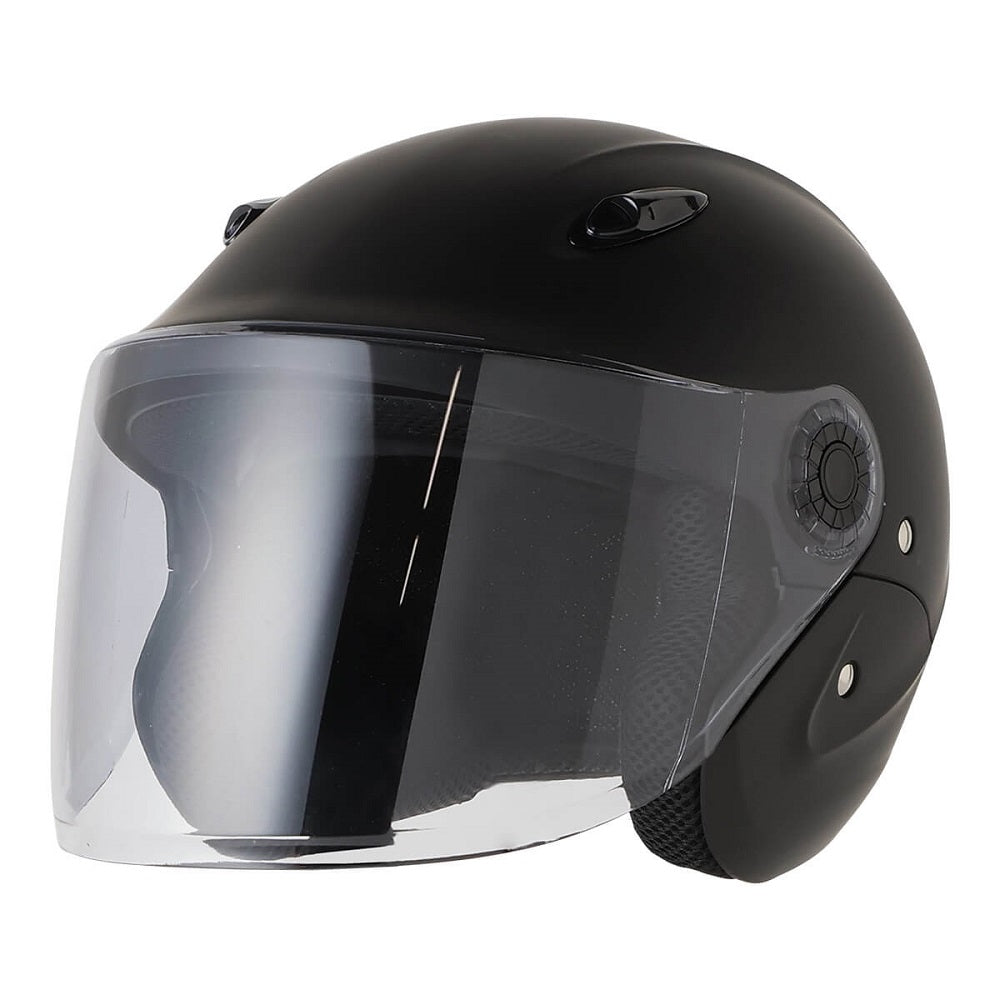 Ishino Shokai Semi-Jet Helmet Half Matte Black ISN21102HMBK