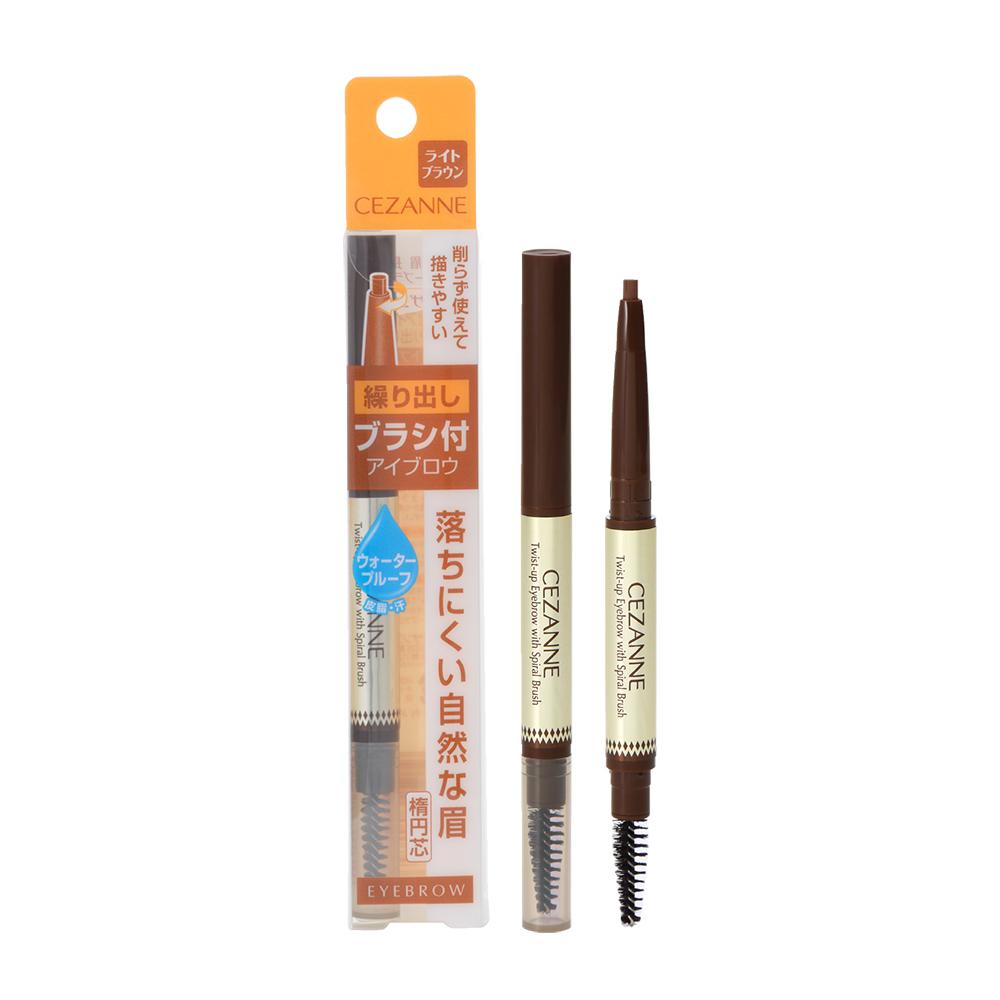 Cezanne Brush-Type Eyebrow Twist-Up 01 Light Brown 0.21g