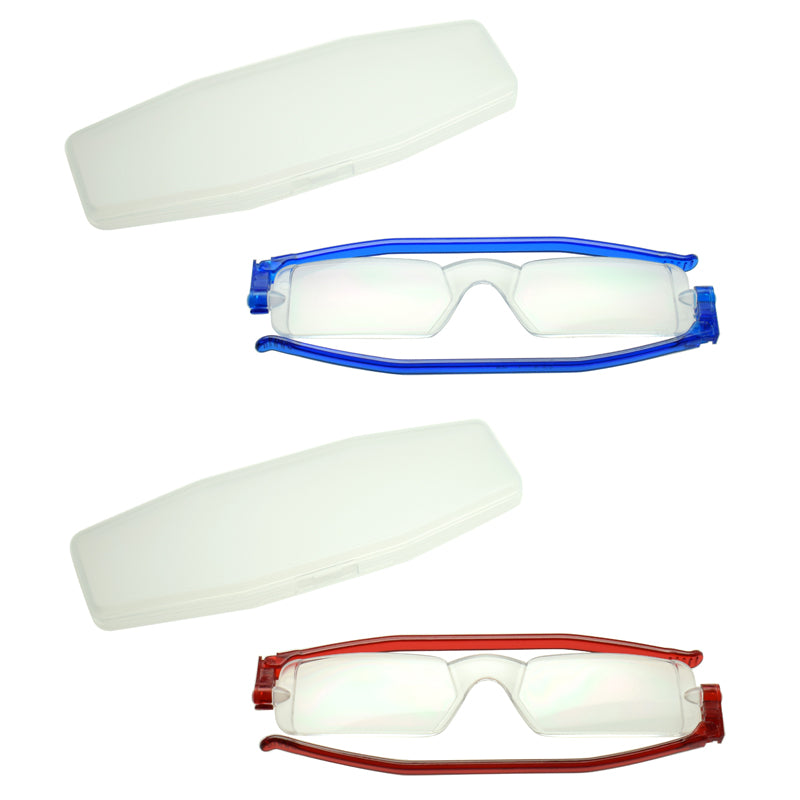 Compact Folding Reading Glasses (with Case, +2.5)