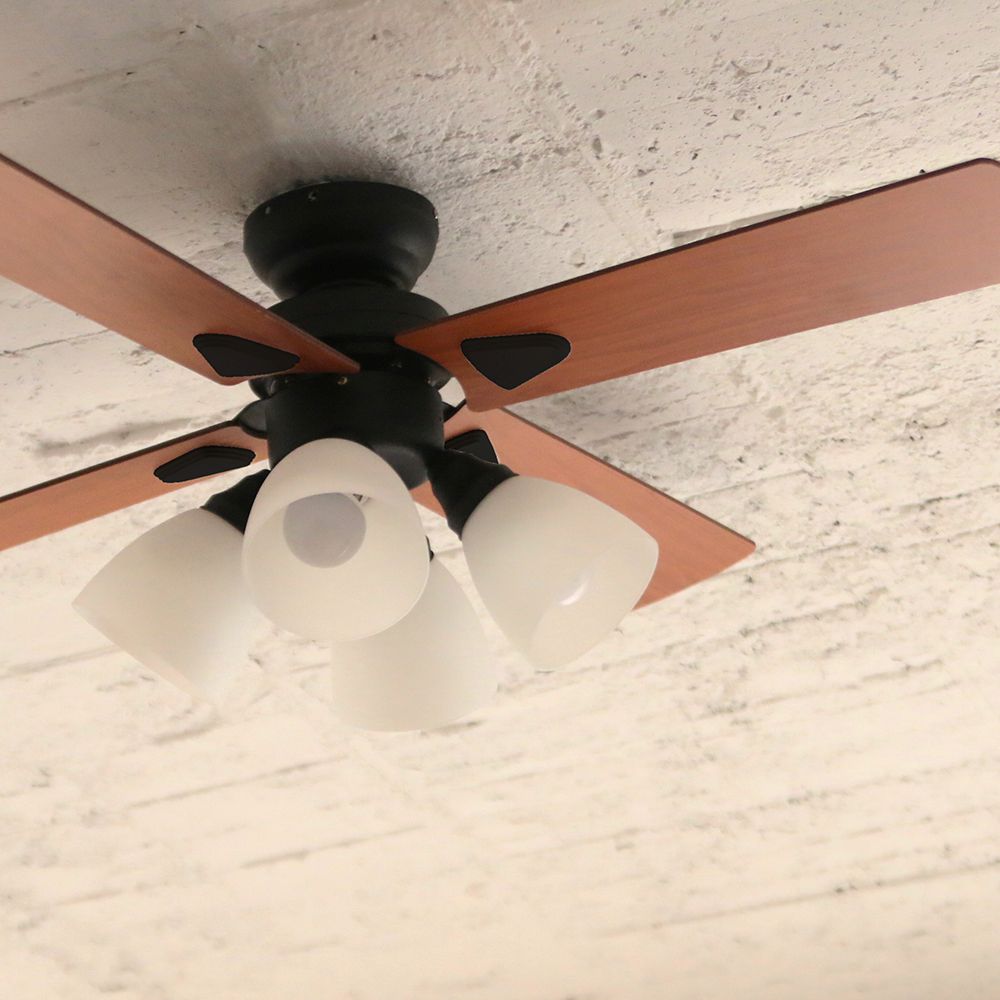 Ceiling Fan with 4 Lights Black BIG-101-BK