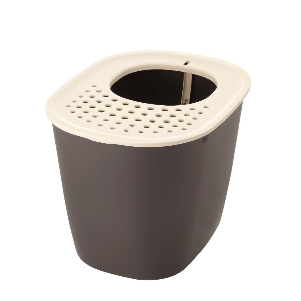 Lapure Cat Litter Box with Hood Dark Gray