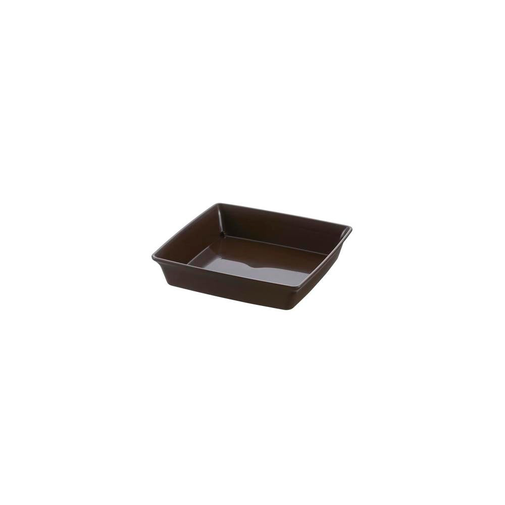 Richell Fore Square Plate Dark Brown