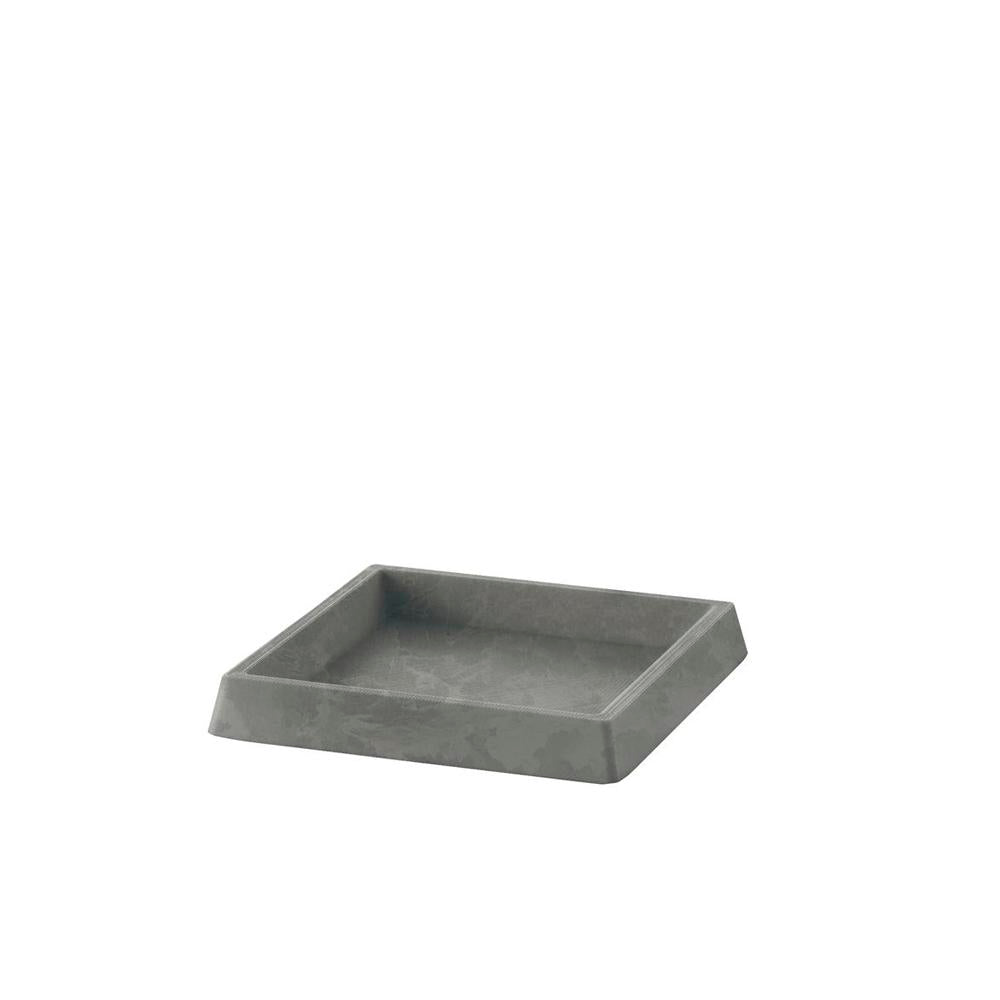 Richell Botani Square Plate Light Gray