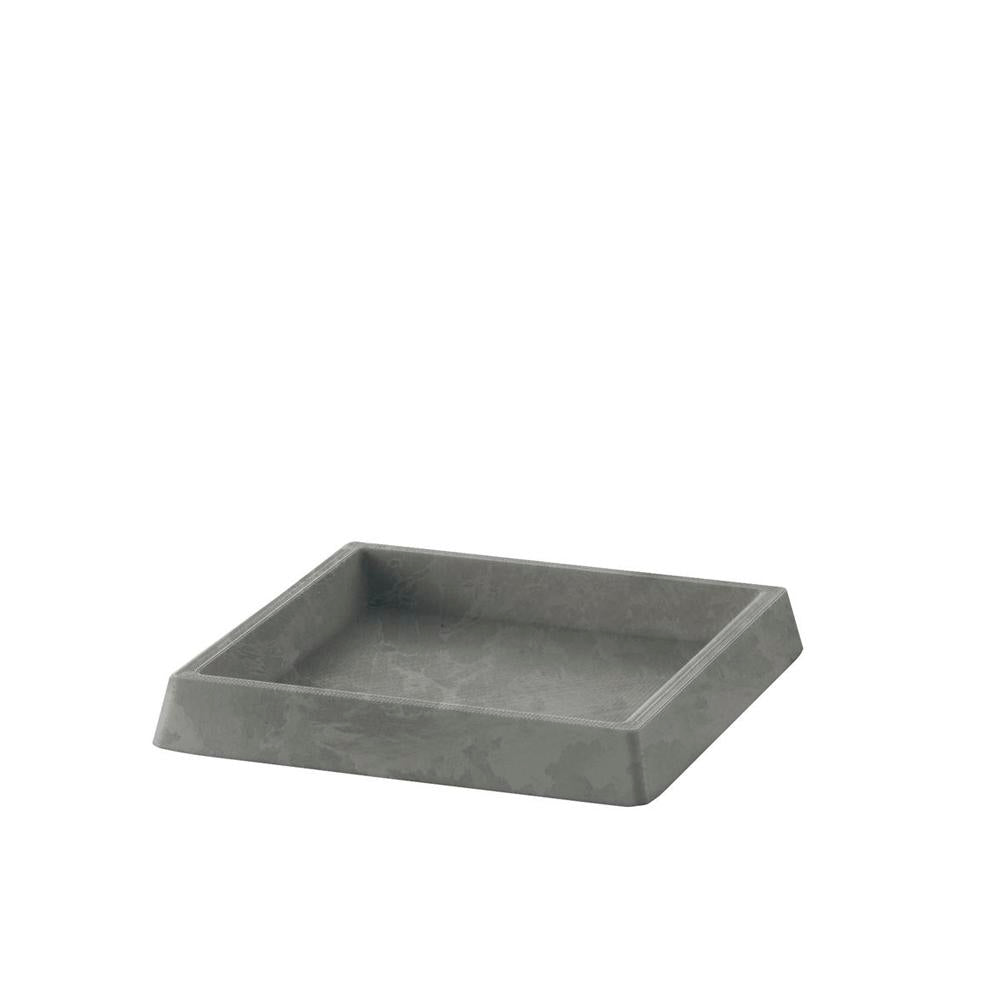 Richell Botani Square Plate Light Gray