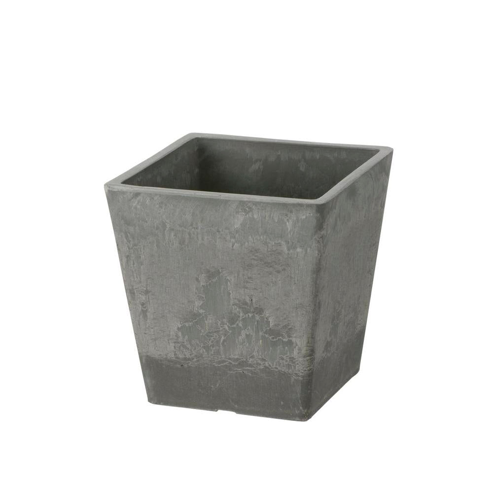 Richell Botani Square Pot Light Gray