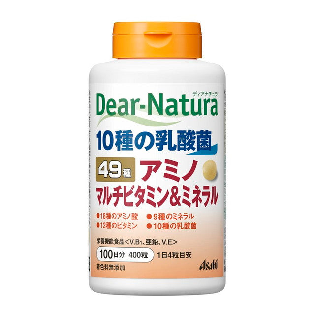 Asahi Group Dear Natura 49 Types Amino Multi-Vitamin & Mineral 100 Days 400 Tablets