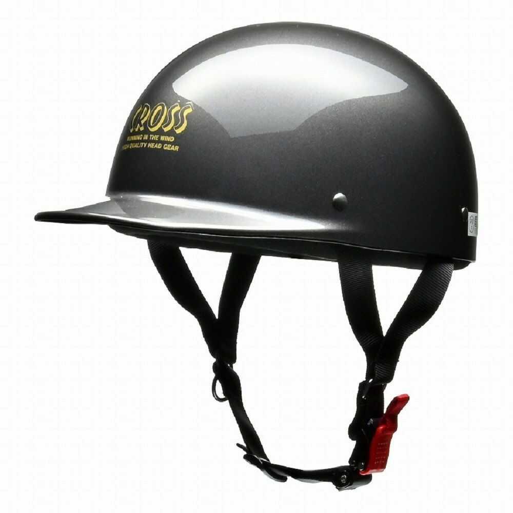 Lead Industry CROSS Half Helmet Gun Metallic CR680 GM