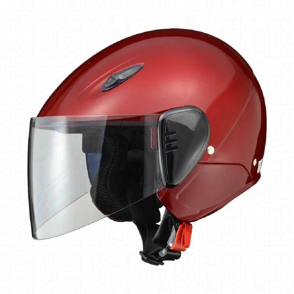 Lead Industry SERIO Semi-Jet Helmet Candy Red RE35 CRE