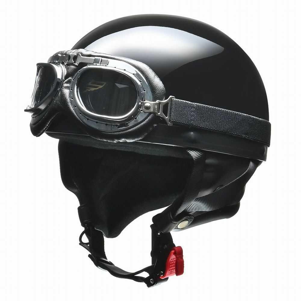 Lead Industry CROSS Vintage Helmet Black Metallic CR750 BK