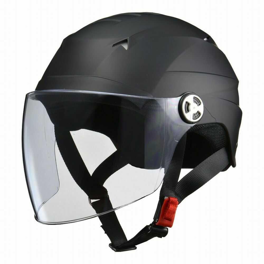 Lead Industry Half Helmet with Shield Matte Black RE41 MATBK LL