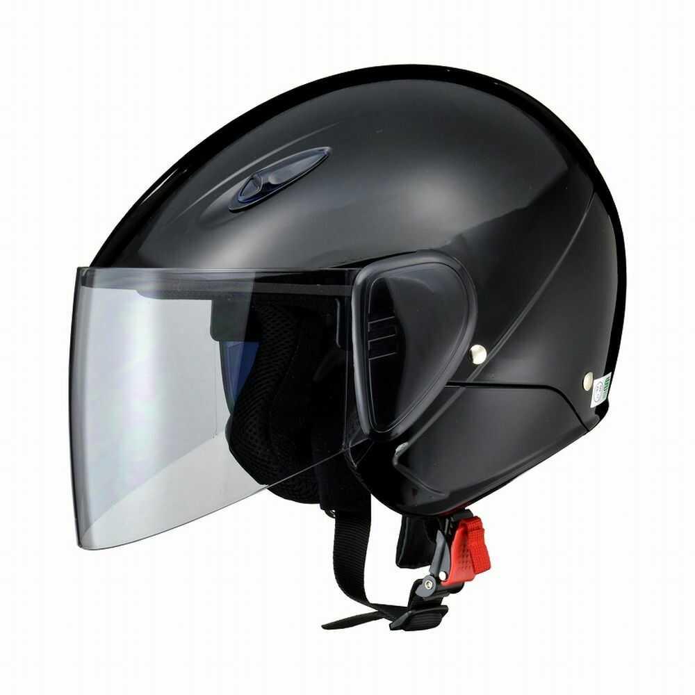 Lead Industry SERIO Semi-Jet Helmet Black RE35 BK