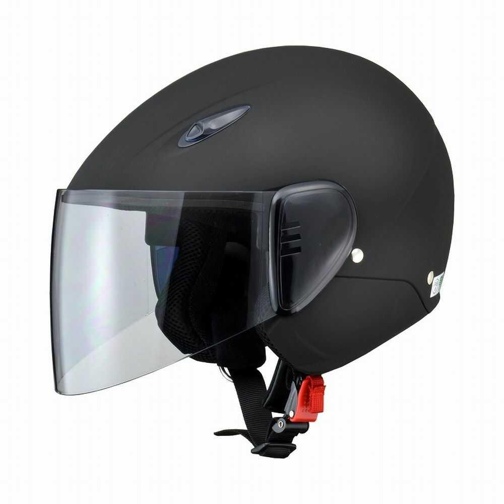 Lead Industry SERIO Semi-Jet Helmet Half Matte Black RE35 MATBK