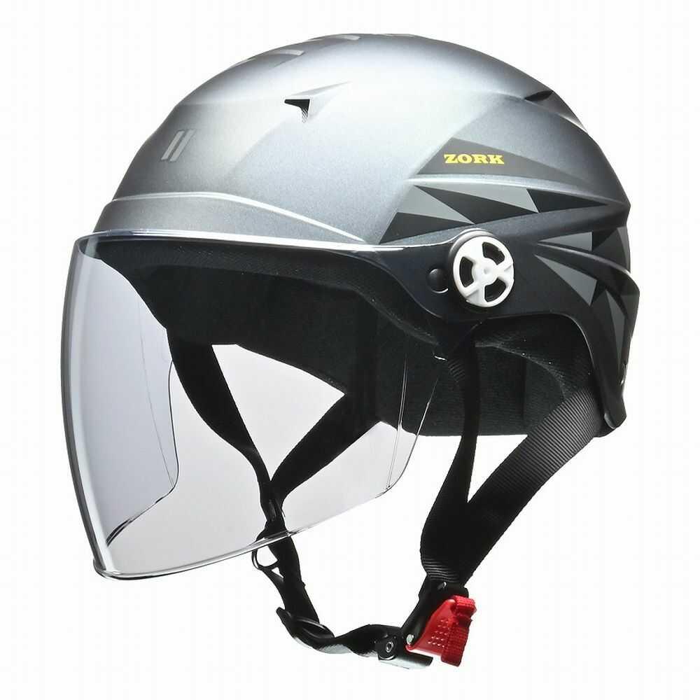 Lead Industry ZORK Half Helmet with Shield Smoky Silver ZORKSMSI