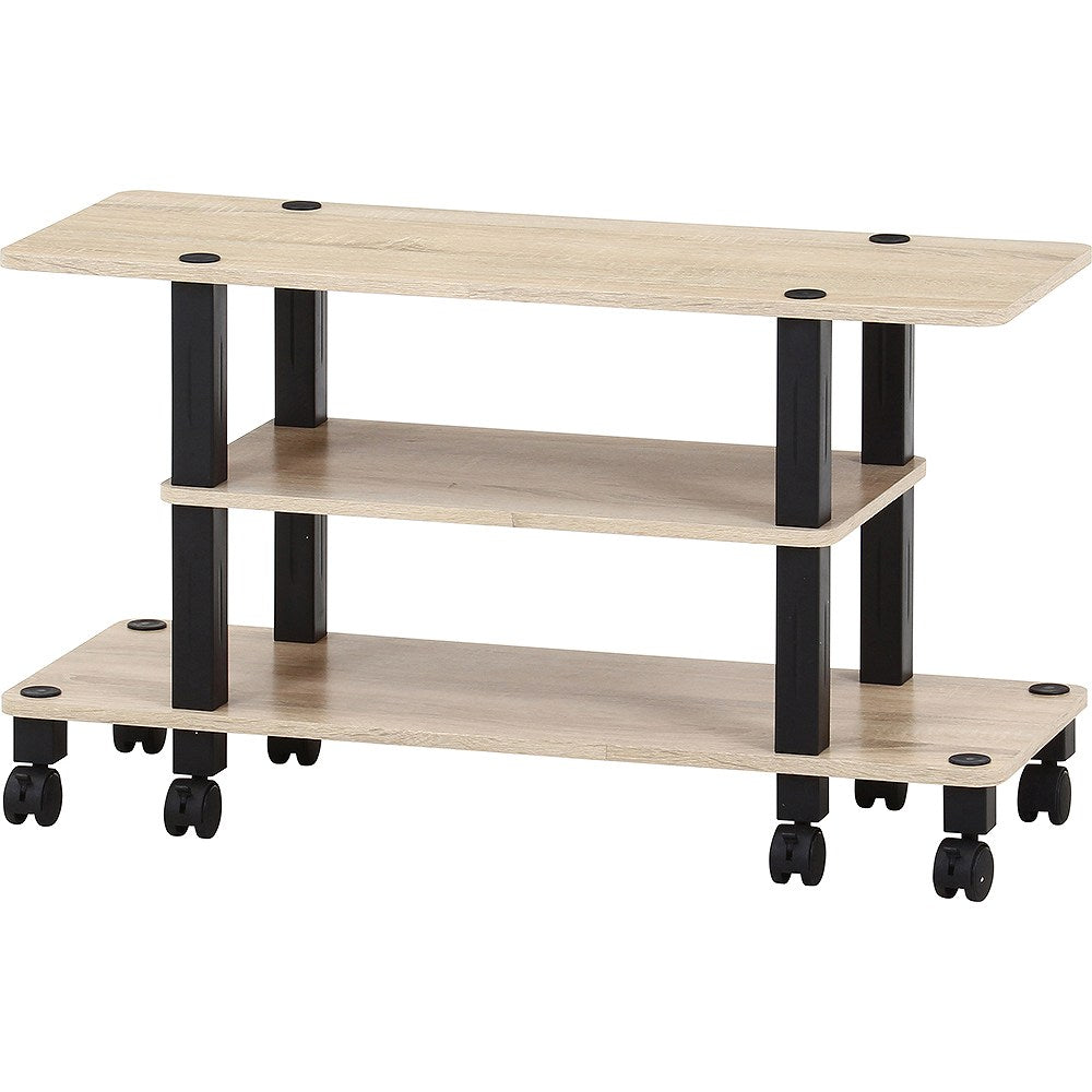 Fit TV Stand with Casters - Oak
